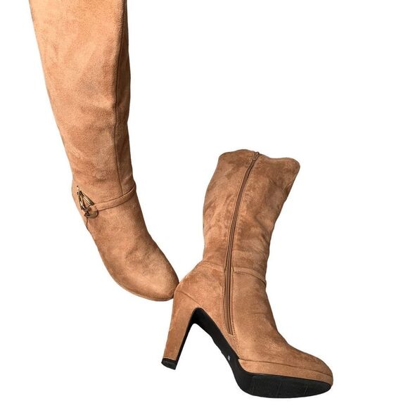 IMPO Molita Stretch Faux Suede Over the Calf Platform Boot w/Memory Foam Sz 10 - Picture 7 of 13